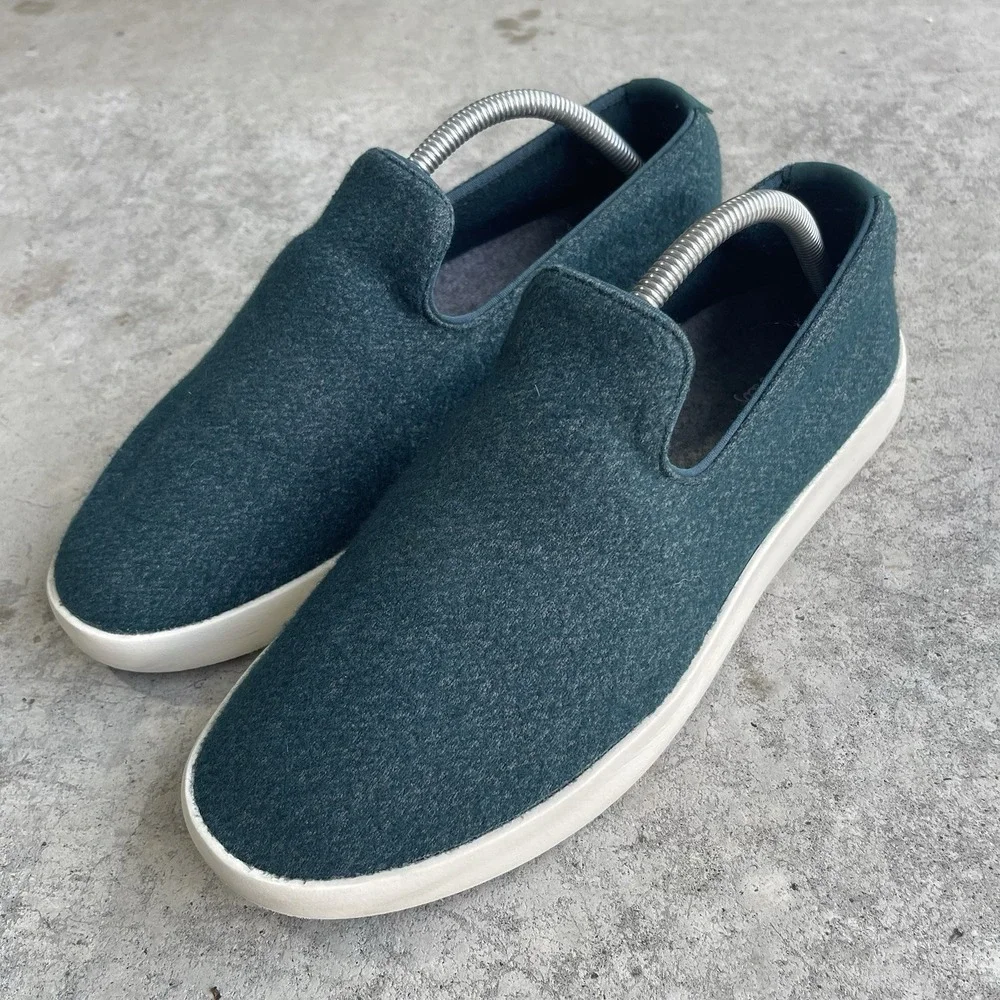 ALLBIRDS Tree Lounger Slip On Sneaker Loafer Teal Green Men's 10